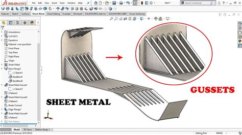 solidworks sheet metal gusset|sheet metal gusset forming tool.